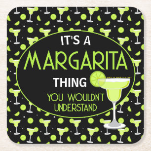 Its A Margarita Thing Mixologist Cocktailbar Rechteckiger Pappuntersetzer