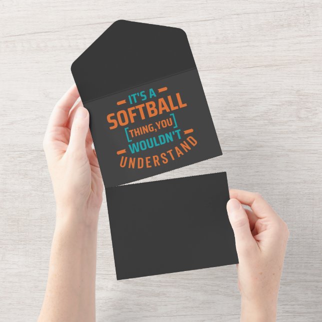 It's a Softball Thing | Sports All In One Einladung (Abreißen)