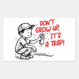 It's a trap rechteckiger aufkleber