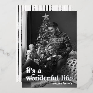 It's A Wonderful Life Goldfolie-Postkarte Folien Feiertagskarte