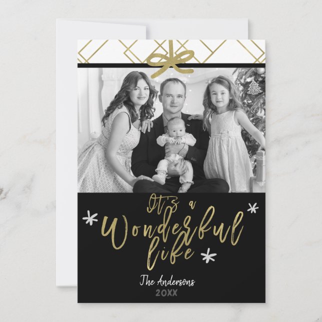 It's A Wonderful Life Modern Holiday Foto Feiertagskarte (Vorderseite)