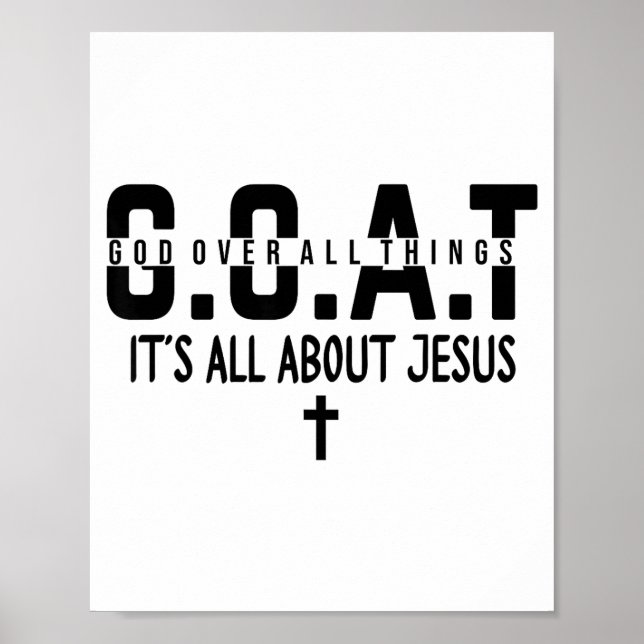 It's All About Jesus Make Heaven Crowded God Over  Poster (Vorne)