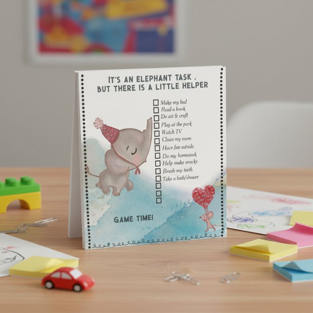 It's an Elephant Task- Kids Daily Checklist  Notizblock (It's an Elephant Task- Kids Daily Checklist Notepad)
