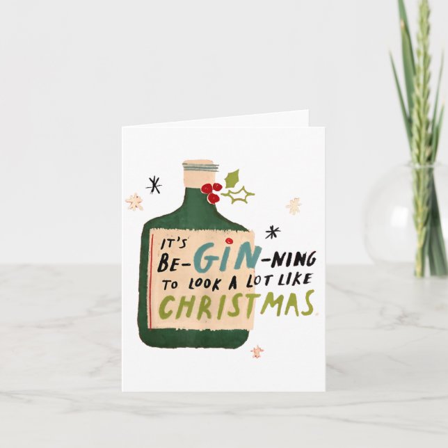 It's Beginning To Look A Lot Like Tails Funny Chri Karte (Vorderseite)