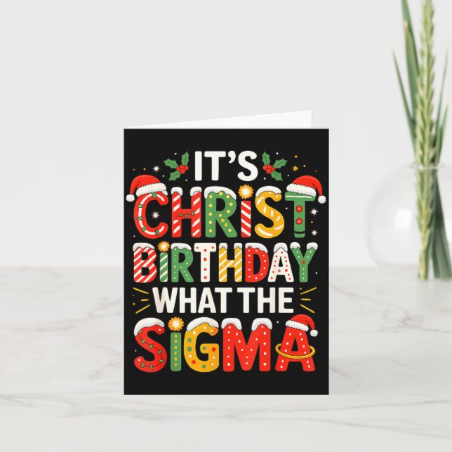 It's Christ Birthday Sigma Christian Christmas  Karte (Vorderseite)