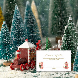 It's Cold Outside Bear Diaper Raffle Baby Shower Begleitkarte