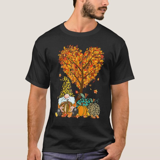 It's Fall Y'all Cute Gnomes Pumpkin Autumn Tree Fa T-Shirt (Vorderseite)