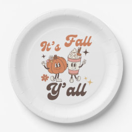 It's Fall Y'all  – Cute Pumpkin Spice Fall Pappteller