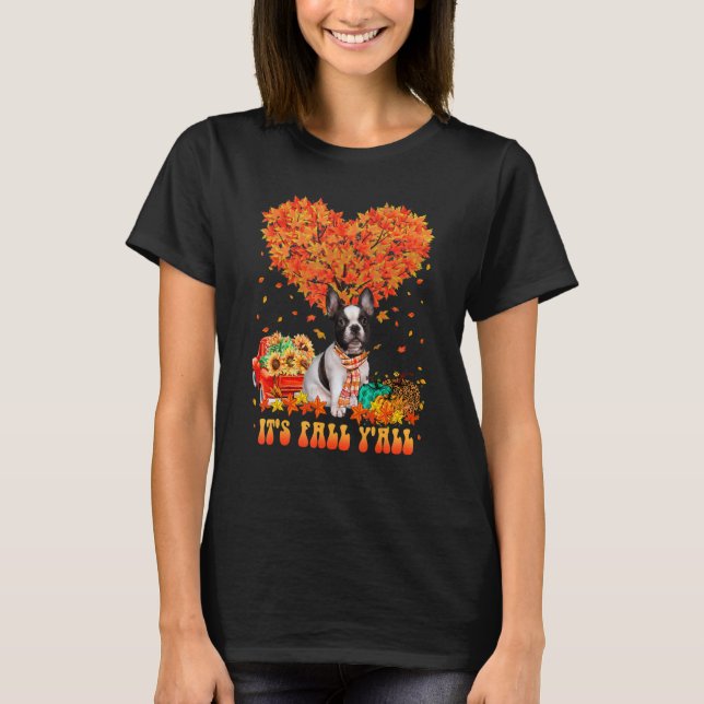 It's Fall Y'all French Bulldog Dog Pumpkin Autumn  T-Shirt (Vorderseite)