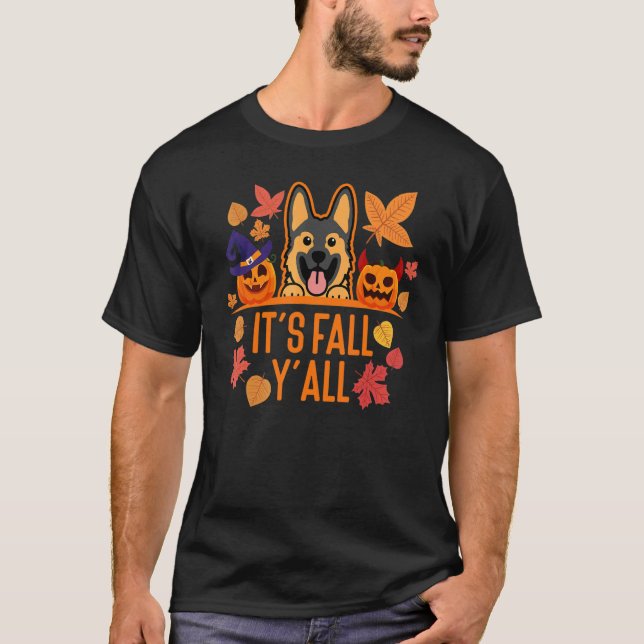 Its fall yall German Shepherd puppy 5 T-Shirt (Vorderseite)