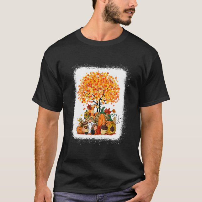 It'S Fall Y'All Gnomes Pumpkin Autumn Tree Fall Le T-Shirt (Vorderseite)