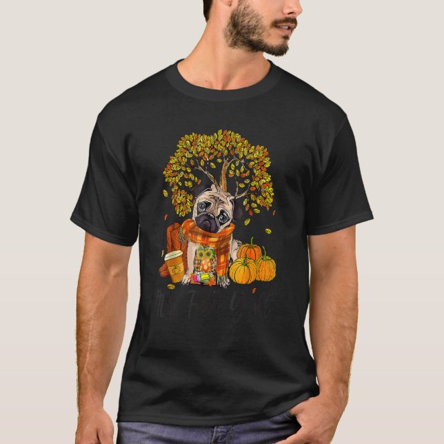 It's Fall Y'all Pug Dog Pumpkin Autumn Thanksgivin T-Shirt (Vorderseite)