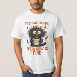 It's Fine I'm Fine Coffee Cat Shirt – Funny Sarcas