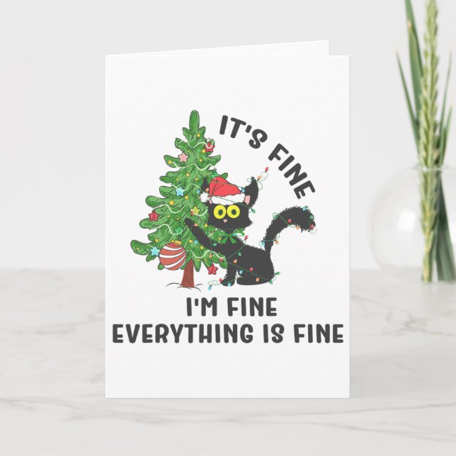 It's Fine Im Fine Everything Is Fine Elf Xmas Matc Karte (Vorderseite)