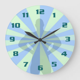 Its Fitness Time Fitness and Gym Große Wanduhr