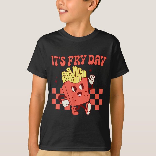 It's Fry Day - Funny French Fries Fast Food  T-Shirt (Vorderseite)