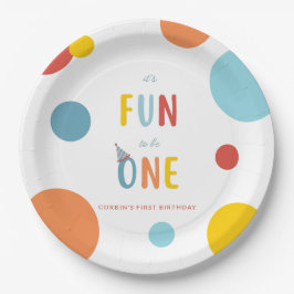 It's Fun To Be One Colorful Birthday Party Plates Pappteller