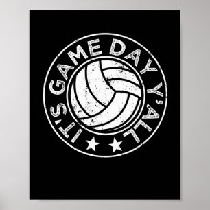 It's Game Day Y'all Funny Volleyball Player Vball Poster