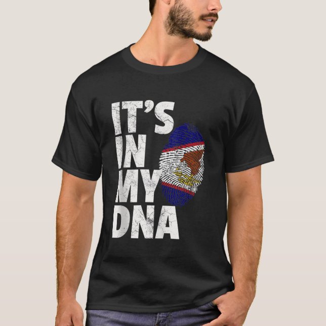 ITS IN MEIN DNA American Samoa Flag Samoan Pride R T-Shirt (Vorderseite)
