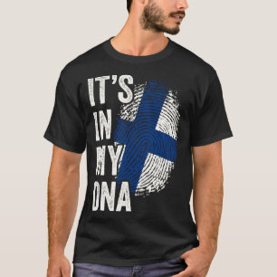 ITS IN MEIN DNA Finnland Flag Finnische Roots Prie T-Shirt