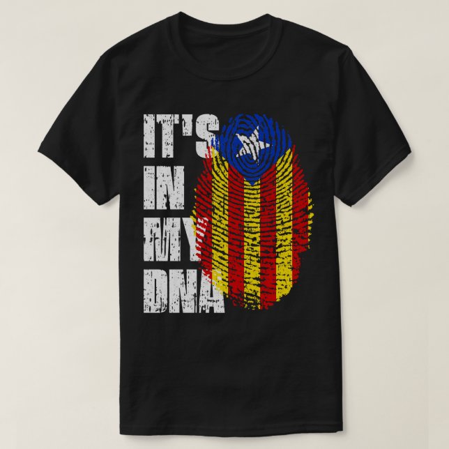 ITS IN MEIN DNA Katalonien Flag Katalanisch T-Shirt (Design vorne)