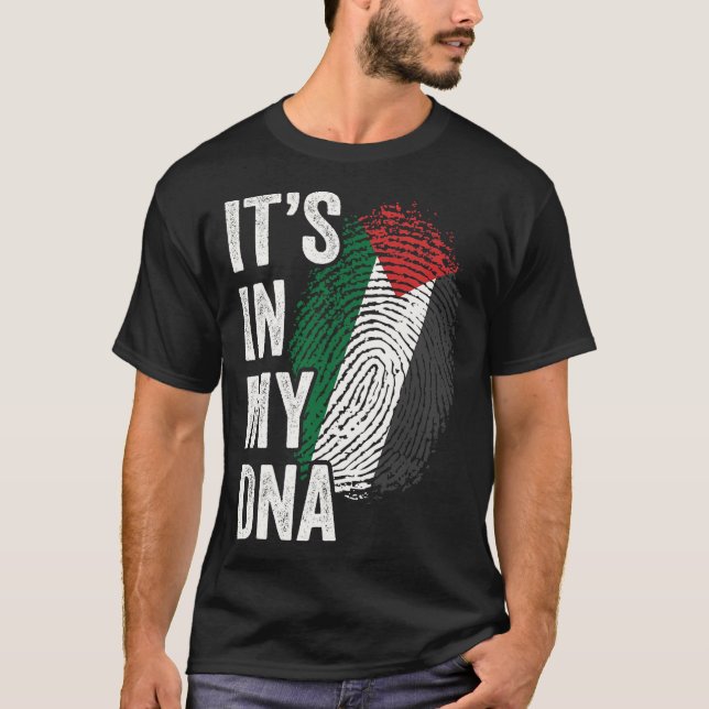 ITS IN MEIN DNA-Palästina-Flag Palästinensische Wu T-Shirt (Vorderseite)