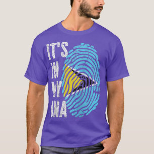 ITS IN MEINE DNA Saint Lucia Flag Saint Lucian Rag T-Shirt