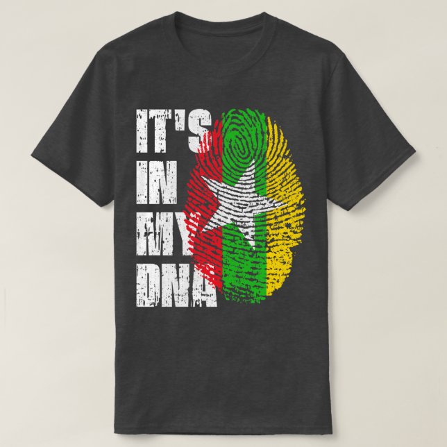 ITS IN MEINER DNA Myanmar Flag Boy Girl Gift T-Shirt (Design vorne)
