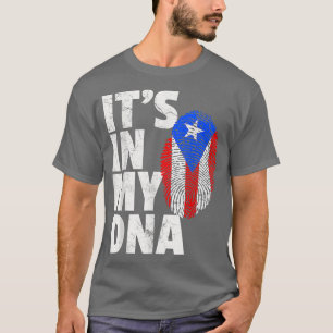 ITS IN MEY DNA Puerto Rico Rico Flag TMen Women Ki T-Shirt