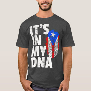 ITS IN MEY DNA Puerto Rico Rico Flag TMen Women Ki T-Shirt
