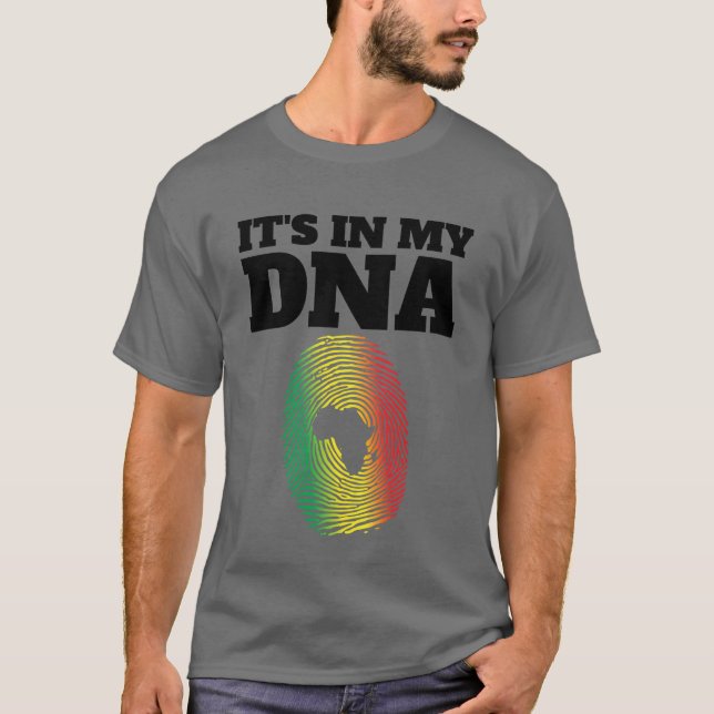It's In My DNA African Juneteenth Fingerprint T-Shirt (Vorderseite)