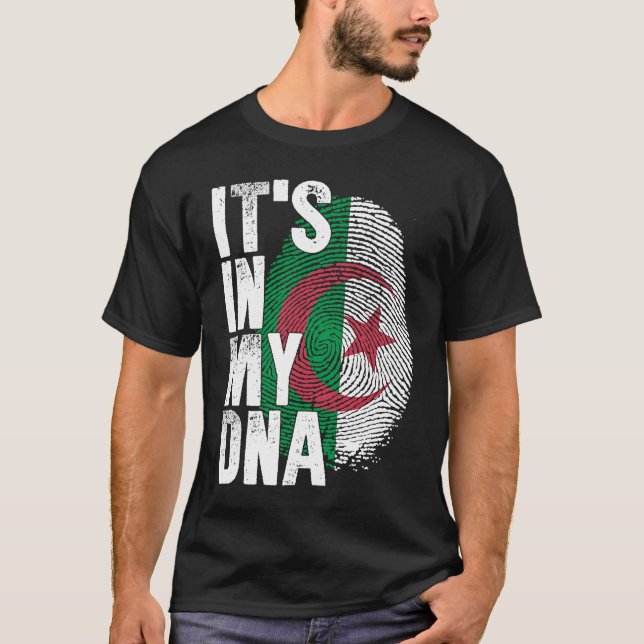 IT'S IN MY DNA Algerian Algeria Flag Men Women Pri T-Shirt (Vorderseite)
