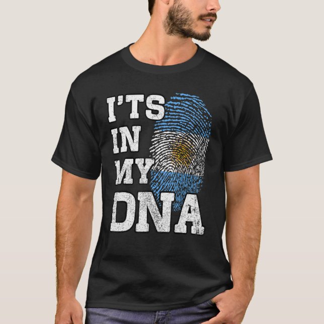 It's In My DNA Argentinian Fingerprint Proud Argen T-Shirt (Vorderseite)