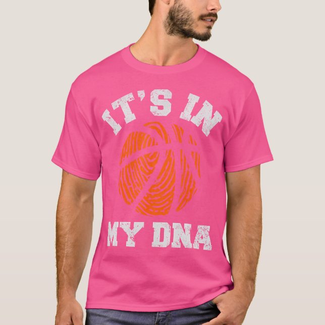 It'S In My Dna Basketball Player Coach Funny Team  T-Shirt (Vorderseite)