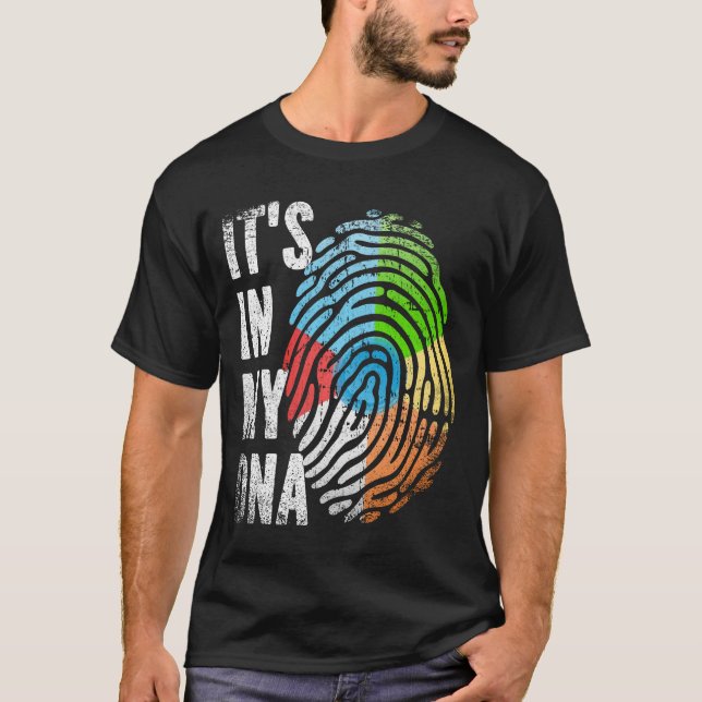 IT'S IN MY DNA Beach Ball Fingerprint T-Shirt (Vorderseite)