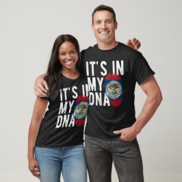 It's in my DNA Belize Flag Fingerprints T-Shirt