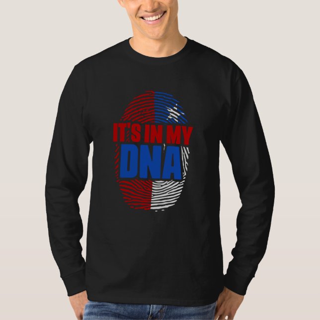 It's In My DNA Chile Country Flag Citizenship Race T-Shirt (Vorderseite)