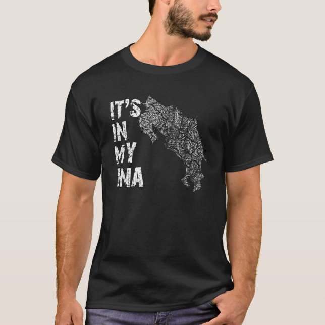 It's In My DNA Costa Rica Fingerprint Map Costa Ri T-Shirt (Vorderseite)