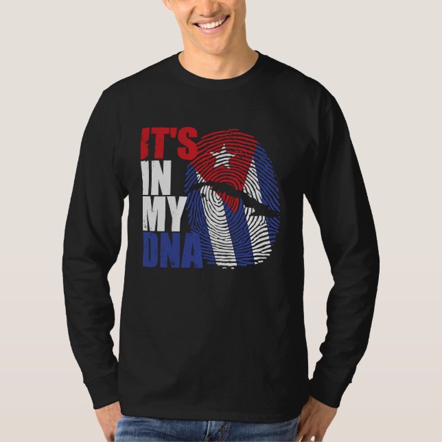 It's in my DNA Cuba Cuban Flag T-Shirt (Vorderseite)