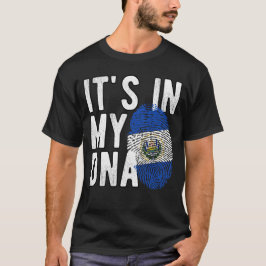 It's in my DNA El Salvador Flag Fingerprints T-Shirt