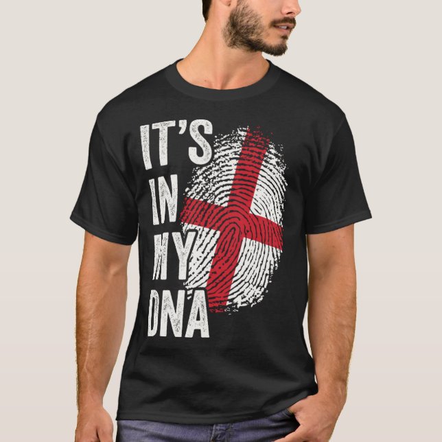 ITS IN MY DNA England Flag English Roots Pride Gen T-Shirt (Vorderseite)
