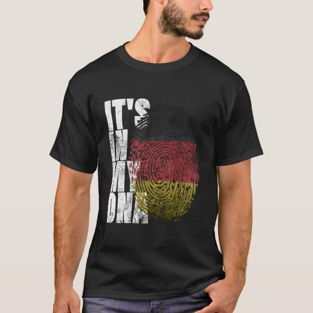 It'S In My Dna Ger Oktoberfest Gery Flag T-Shirt (Vorderseite)