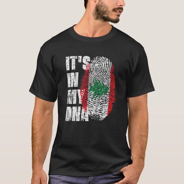IT's IN MY DNA Lebanon Flag Lebanese T-Shirt (Vorderseite)