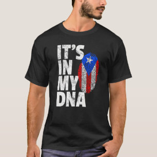 It's In My Dna Puerto Rico Rican Flag Men Women T-Shirt