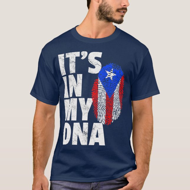 ITS IN MY DNA Puerto Rico Rican Flag Shirt Mom (Vorderseite)