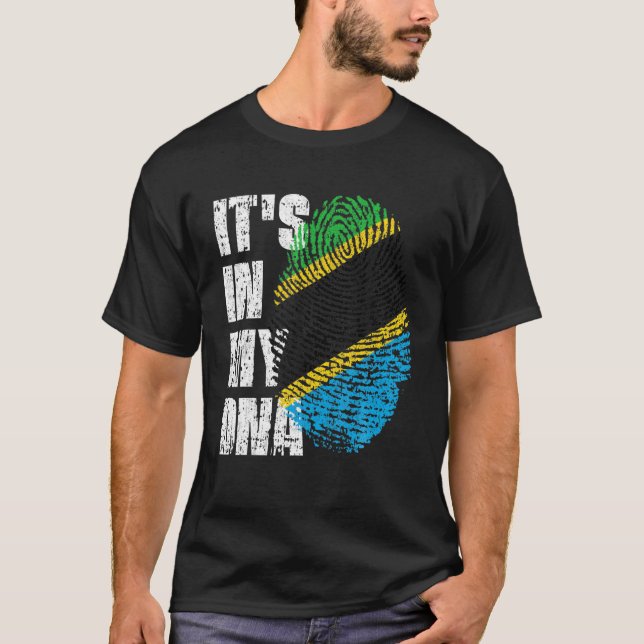 IT's IN MY DNA Tanzania Flag Tanzanian T-Shirt (Vorderseite)