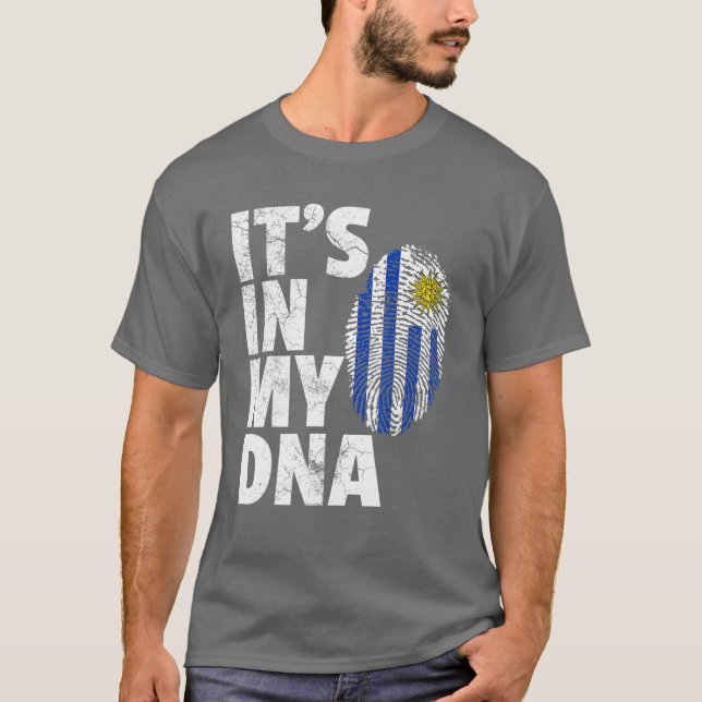 IT's IN MY DNA Uruguay Flag Official Pride Gift Co T-Shirt (Vorderseite)