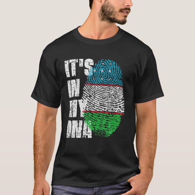 IT's IN MY DNA Uzbekistan Flag Uzbek T-Shirt (Vorderseite)