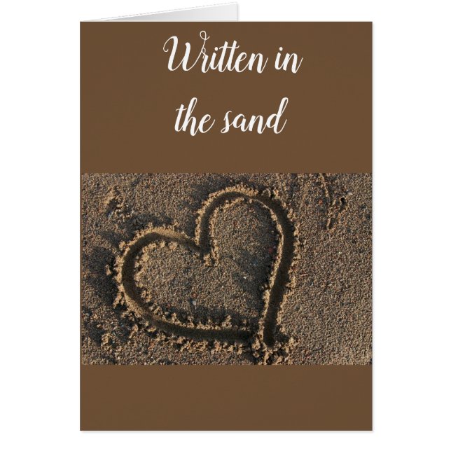 **IT'S IN THE SAND-NO WAVE CAN TAKE IT** LOVE CARD (Vorne)