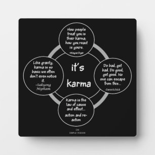 It's Karma... Plaque Fotoplatte
